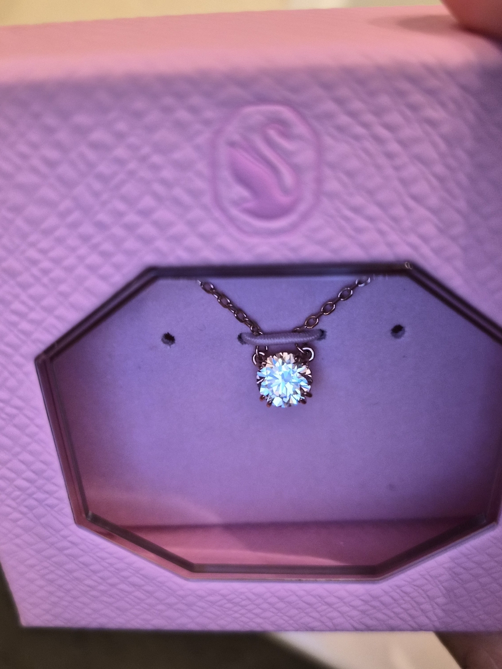 Swarovski Constella Pendant Necklace White Rose Gold Tone 5648989 NIB New in Box